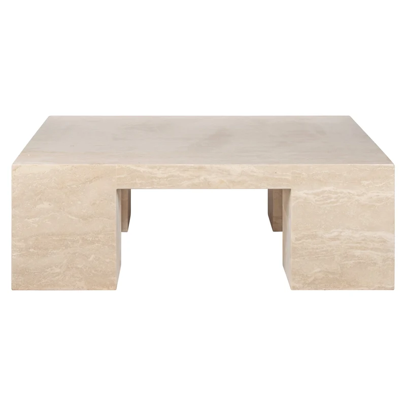 Alexander Jones Couchtisch Biltmore Italienischer beigefarbener Travertin