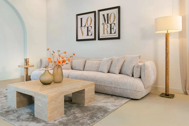 Alexander Jones Couchtisch Biltmore Italienischer beigefarbener Travertin