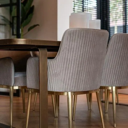 Richmond Esszimmerstuhl Hadley Dining Chair Samt Velvet Khaki