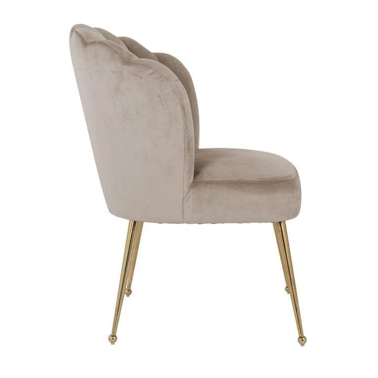 Richmond Interiors Stuhl Pippa Samt Esszimmerstuhl Velvet Beige Grün Braun Rosa