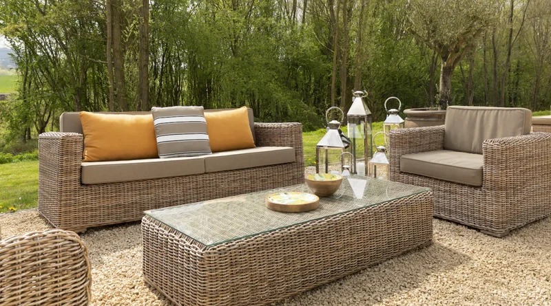 Flamant Gartensofa HILLS, mit Kissen, 2,5-Sitzer