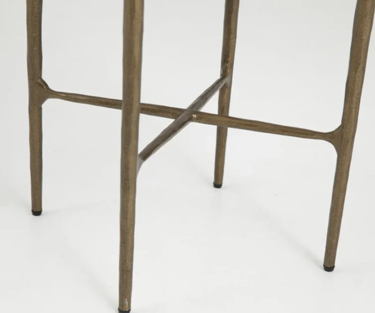 Flamant Beistelltisch MARABELLE, Metall und Marmor, rund