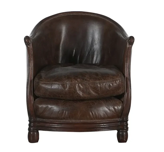 Flamant Sessel MELBURY, Leder, dunkelbraun