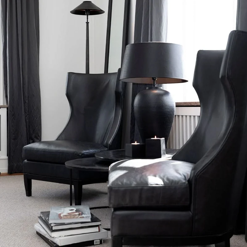 Artwood Sessel Leder REED schwarz