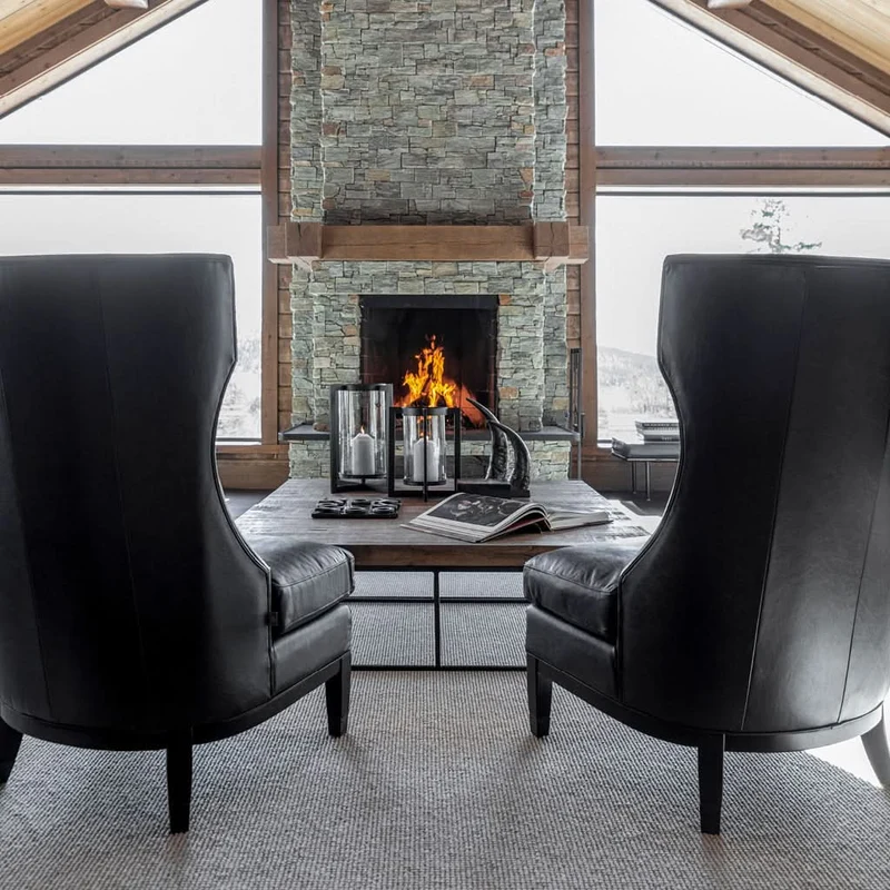 Artwood Sessel Leder REED schwarz