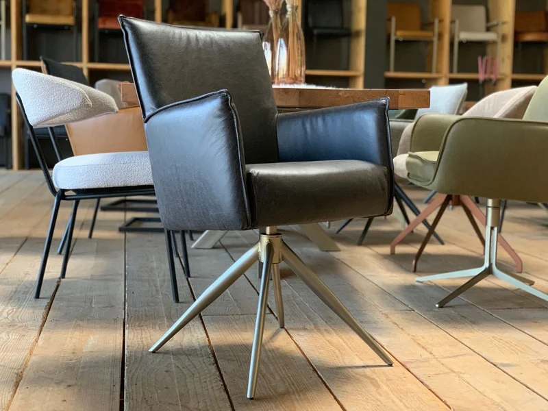 Küchenstuhl Leder drehbar HR081T