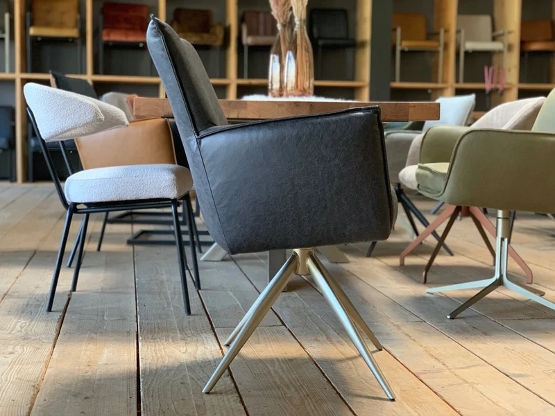 Küchenstuhl Leder drehbar HR081T
