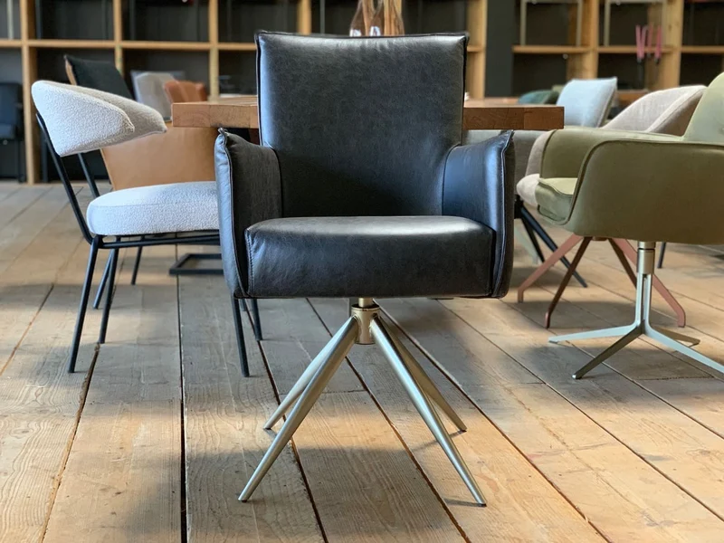 Küchenstuhl Leder drehbar HR081T