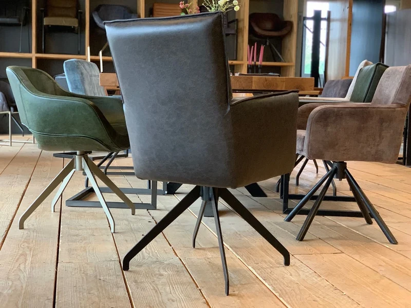 Leder Drehstuhl hohe Rückenlehne HR081DF