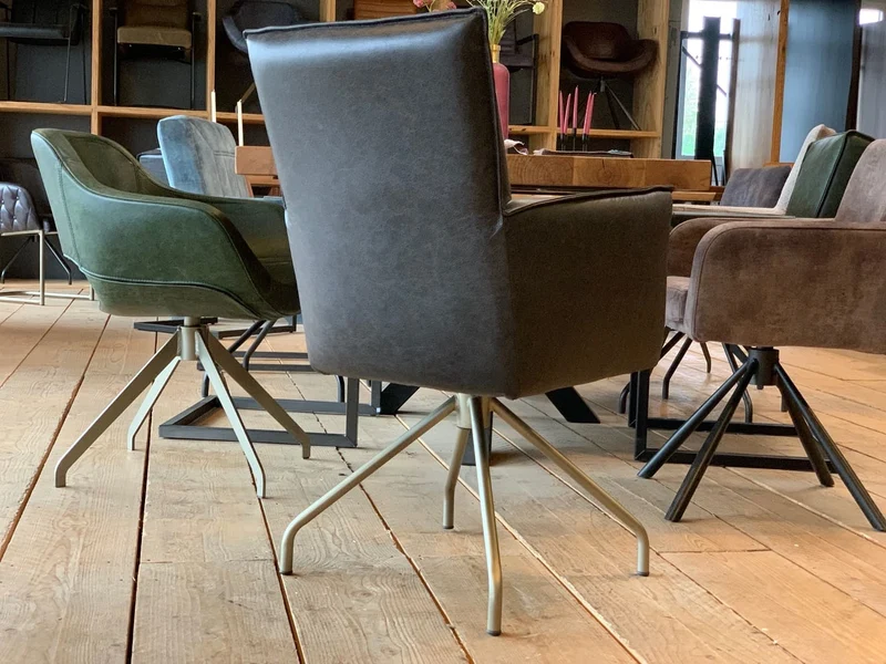 Drehstuhl Leder hohe Lehne HR081D