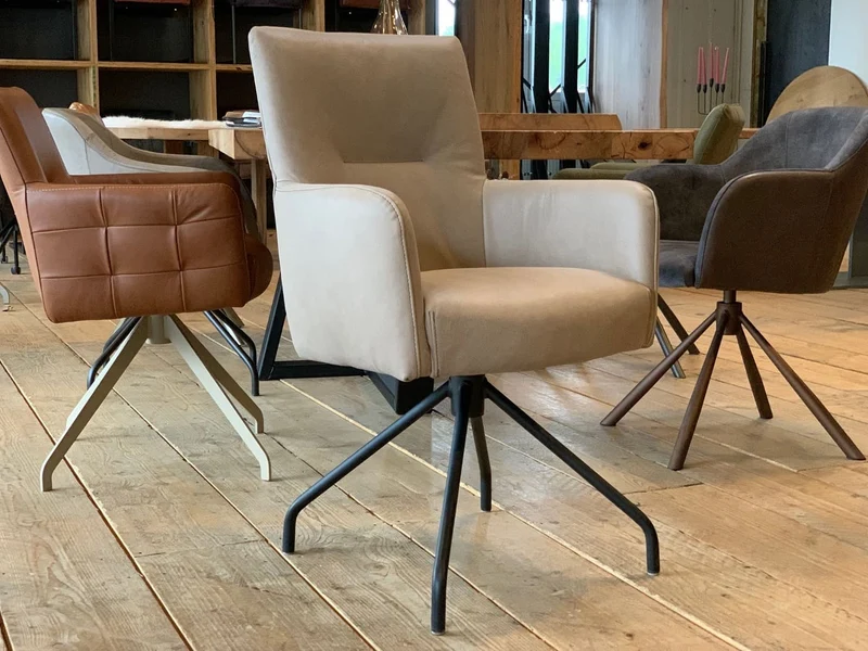 Esszimmerstuhl drehbar Leder HR159D
