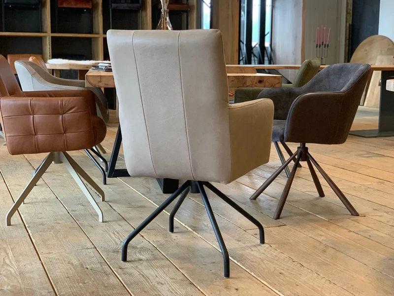 Esszimmerstuhl drehbar Leder HR159D