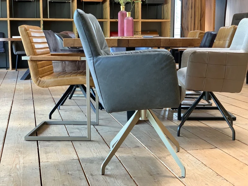 Esszimmer Drehstuhl Leder hohe Rückenlehne HR159DF