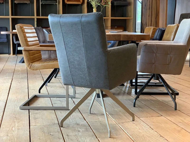 Esszimmer Drehstuhl Leder hohe Rückenlehne HR159DF