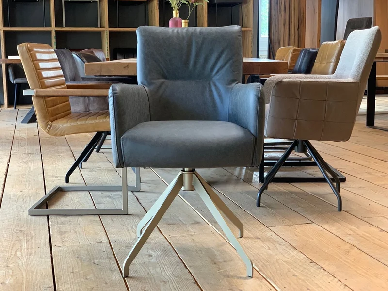 Esszimmer Drehstuhl Leder hohe Rückenlehne HR159DF
