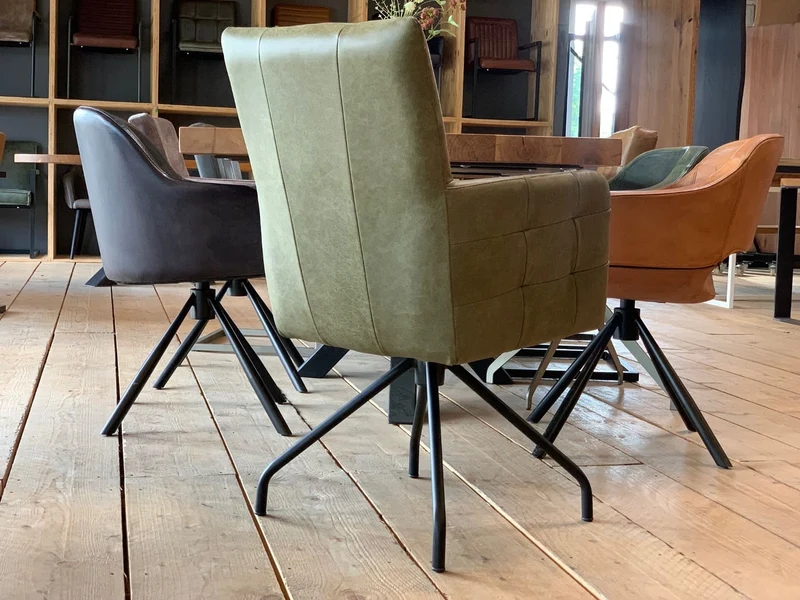 Esszimmerstuhl Leder Hochlehner drehbar HR119D
