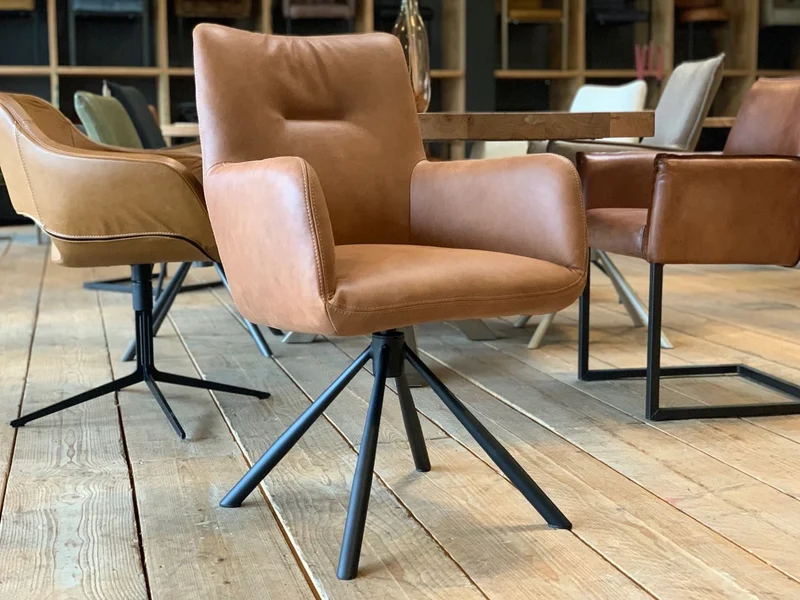 Leder Esszimmer Drehstuhl HR95DS