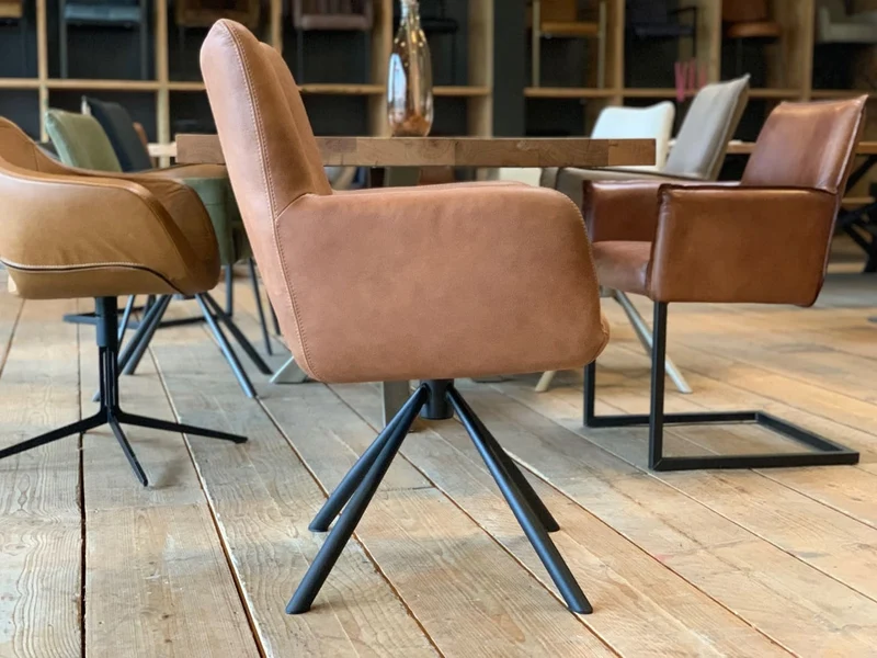 Leder Esszimmer Drehstuhl HR95DS
