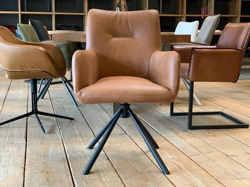 Leder Esszimmer Drehstuhl HR95DS