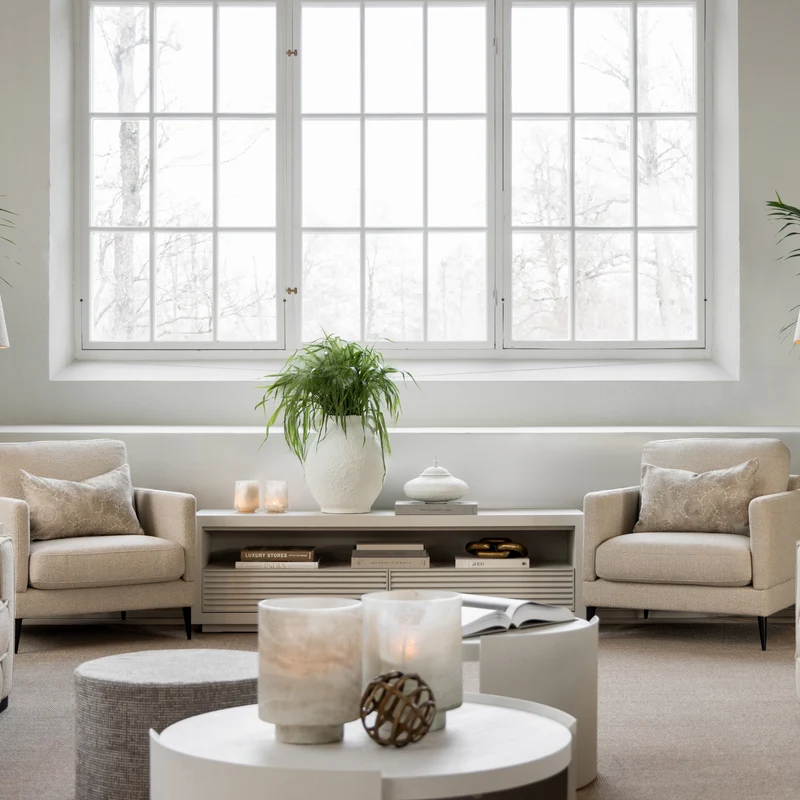 Artwood OAKLAND Beistelltisch Ø55 Ivory Mist