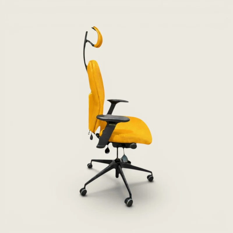 Posturite: Positiv Plus High Back with Headrest In Yellow - Refurbished