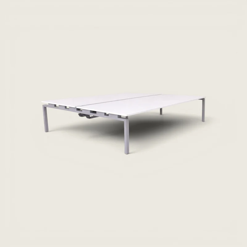 Senator Bench Desk 4 Way - 2400mm x 1600mm Workstation - No Screen - Refurbished