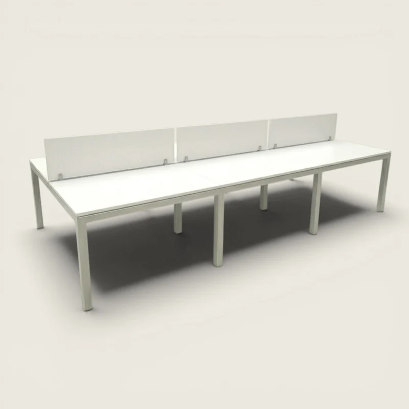 Dynamobel: Bench Desk 6 way 4200 x 1600 with Screens - Refurbished