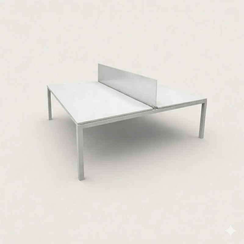 Dynamobel: Bench Desk 2 Way 1400 x 1600 with Screens - Refurbished