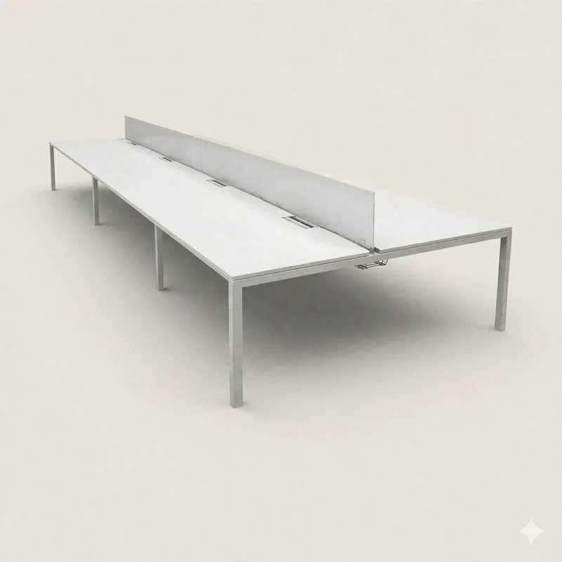 Dynamobel: Bench Desk 6 Way 4800 x 1600 with Screens - Refurbished