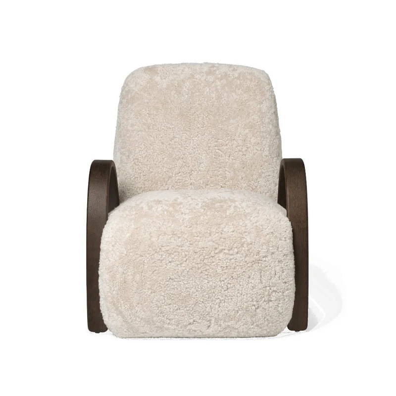 Lounge Chair Buur, Sheepskin Moonlight - Sessel von ferm LIVING