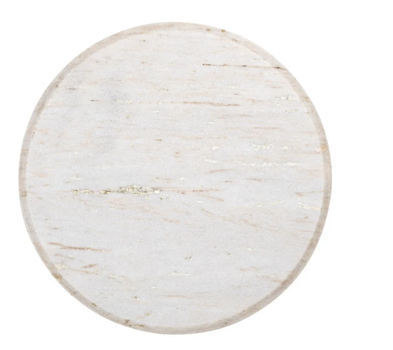 Richmond Interiors Beistelltisch Mayfield 55Ø - Mangoholz & Marmor