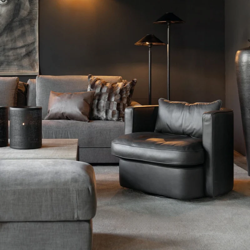 Artwood Sessel Leder JOAN anthrazit