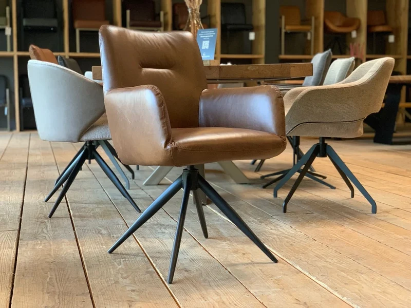 Büffelleder Drehstuhl HR95T