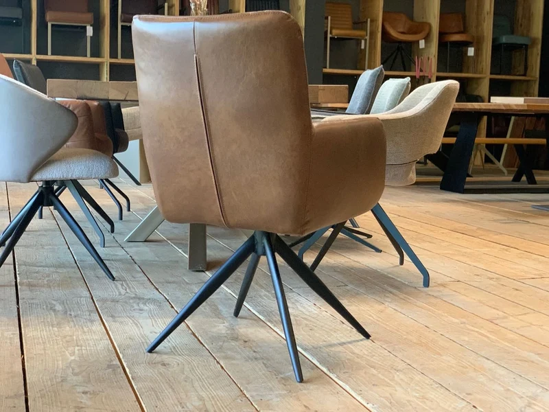 Büffelleder Drehstuhl HR95T