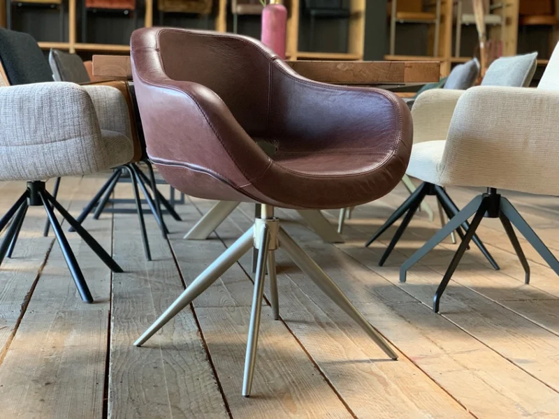Esszimmerstuhl Leder drehbar 182T