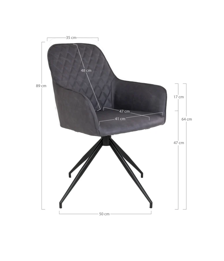Matera Esszimmerstuhl Vittore 2er-Set grau