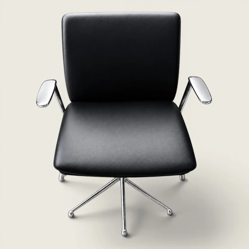 Boss Design: Tokoyo Meeting Chair in Black Leather - Refurbished