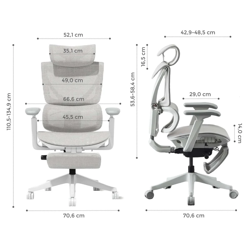 Welax - S7 Ergonomischer Bürostuhl mit Drei-Tasten-Verstellung