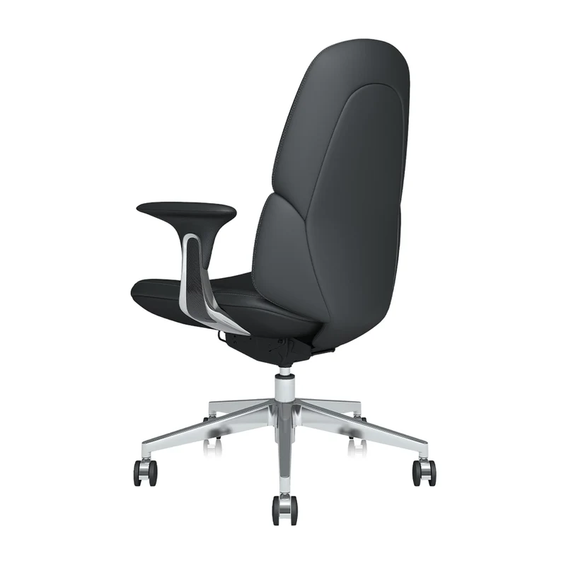 Nyla Mid-Back Lederstuhl mit einfacher Verstellung
