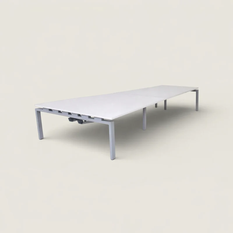 Senator: Bench Desk 4 Way - 3200mm x 1600mm Workstation - No Screen - Refurbished