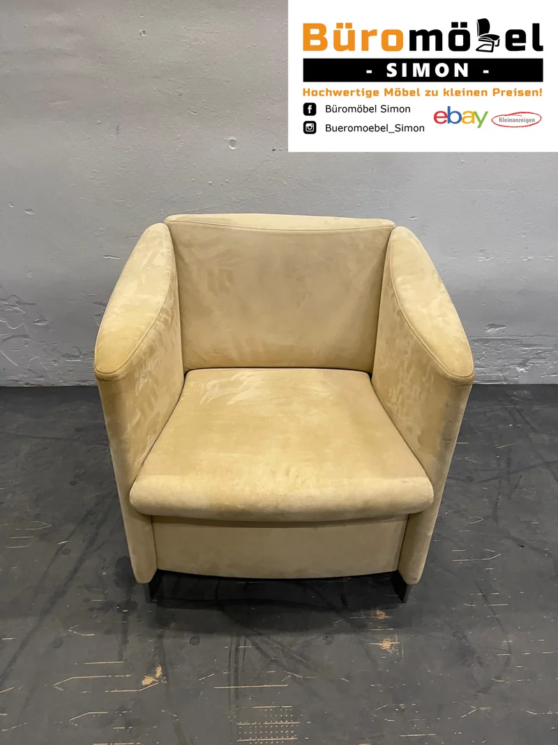 Couch Hocker Beige Leder