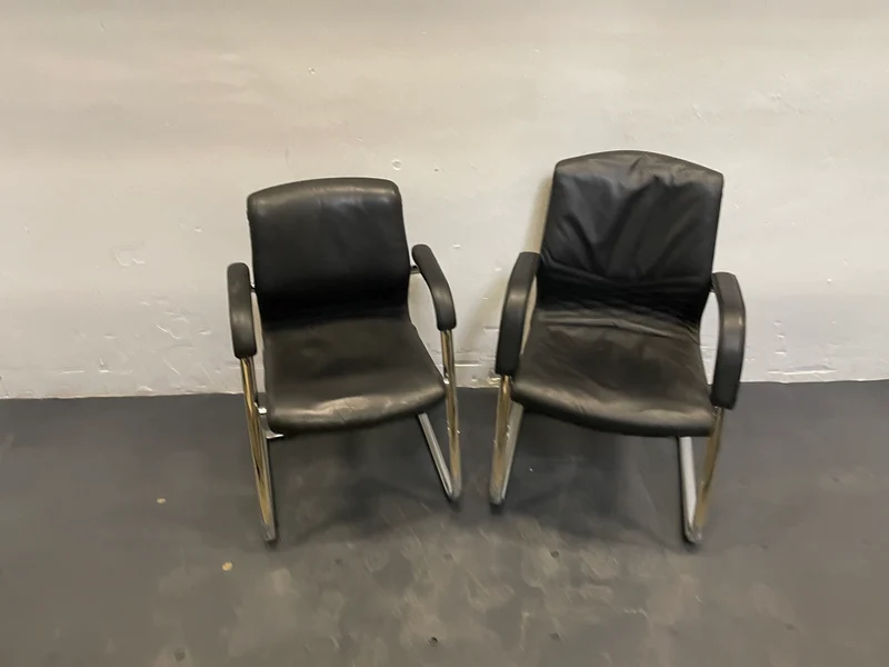 Girsberger Konferenzstuhl Schwarz Leder