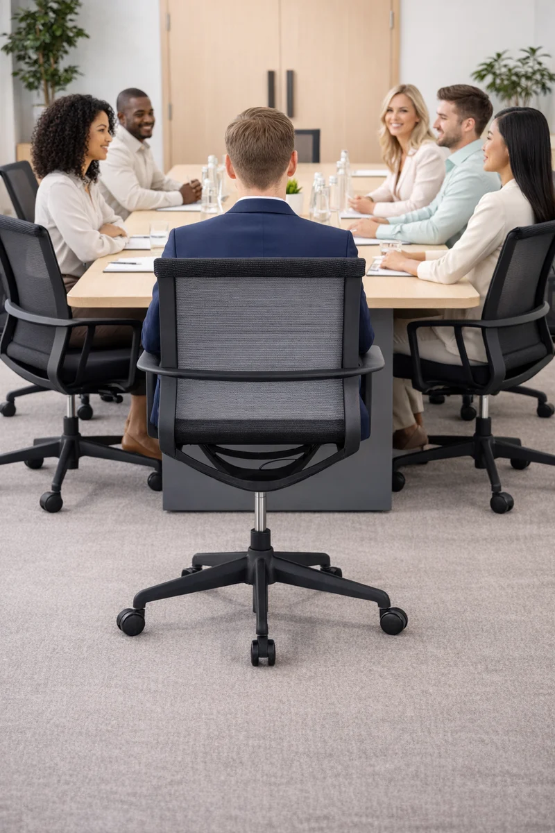 Global: Contour Mesh Back Office Chair in Black - Refurbished
