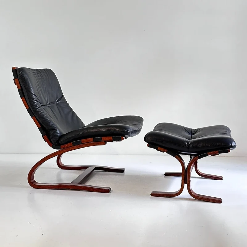 Vintage Sessel mit Ottoman Siesta - Ingmar Relling für Rybo Rykken Co