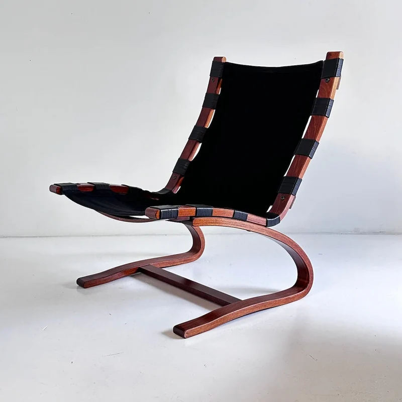 Vintage Sessel mit Ottoman Siesta - Ingmar Relling für Rybo Rykken Co