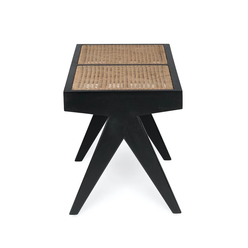 Sitzbank mit Wiener Geflecht schwarz - Detjer