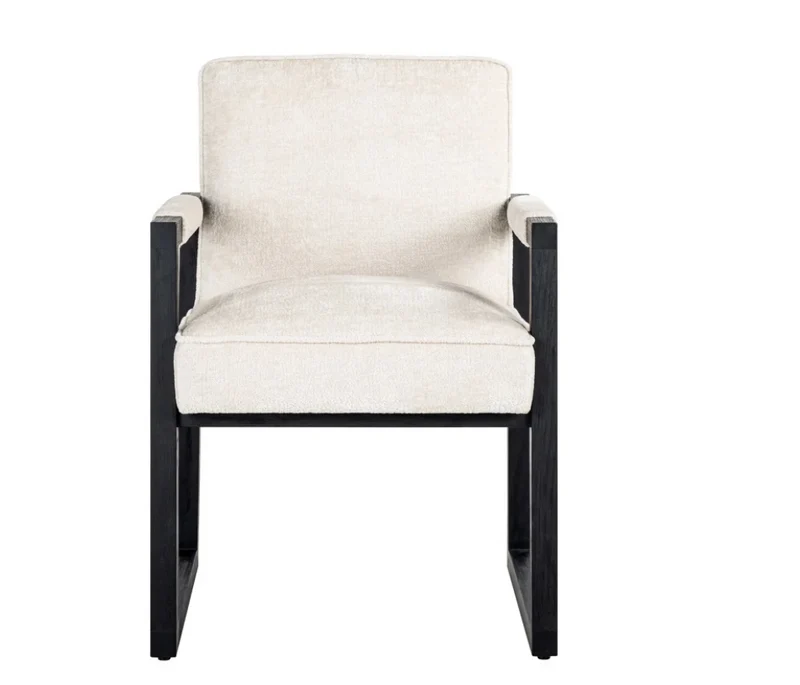 Richmond Interiors Stuhl Beck white chenille