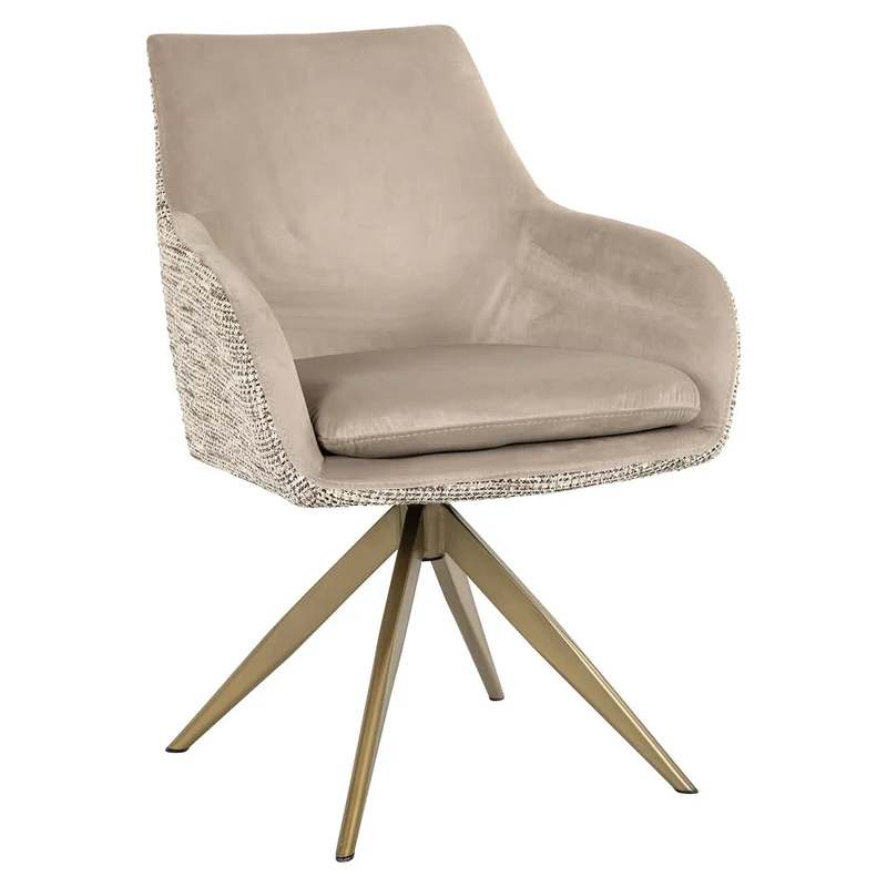 Richmond Interiors Drehstuhl Lisonne be trendy nature / khaki velvet (Be Trendy 01 Nature)