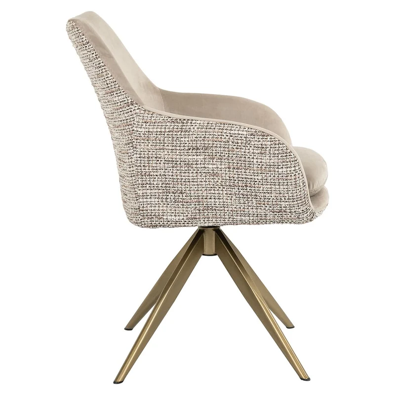 Richmond Interiors Drehstuhl Lisonne be trendy nature / khaki velvet (Be Trendy 01 Nature)