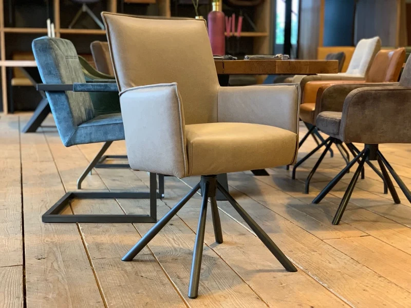 Drehstuhl Leder mit hoher Rückenlehne HR081DS